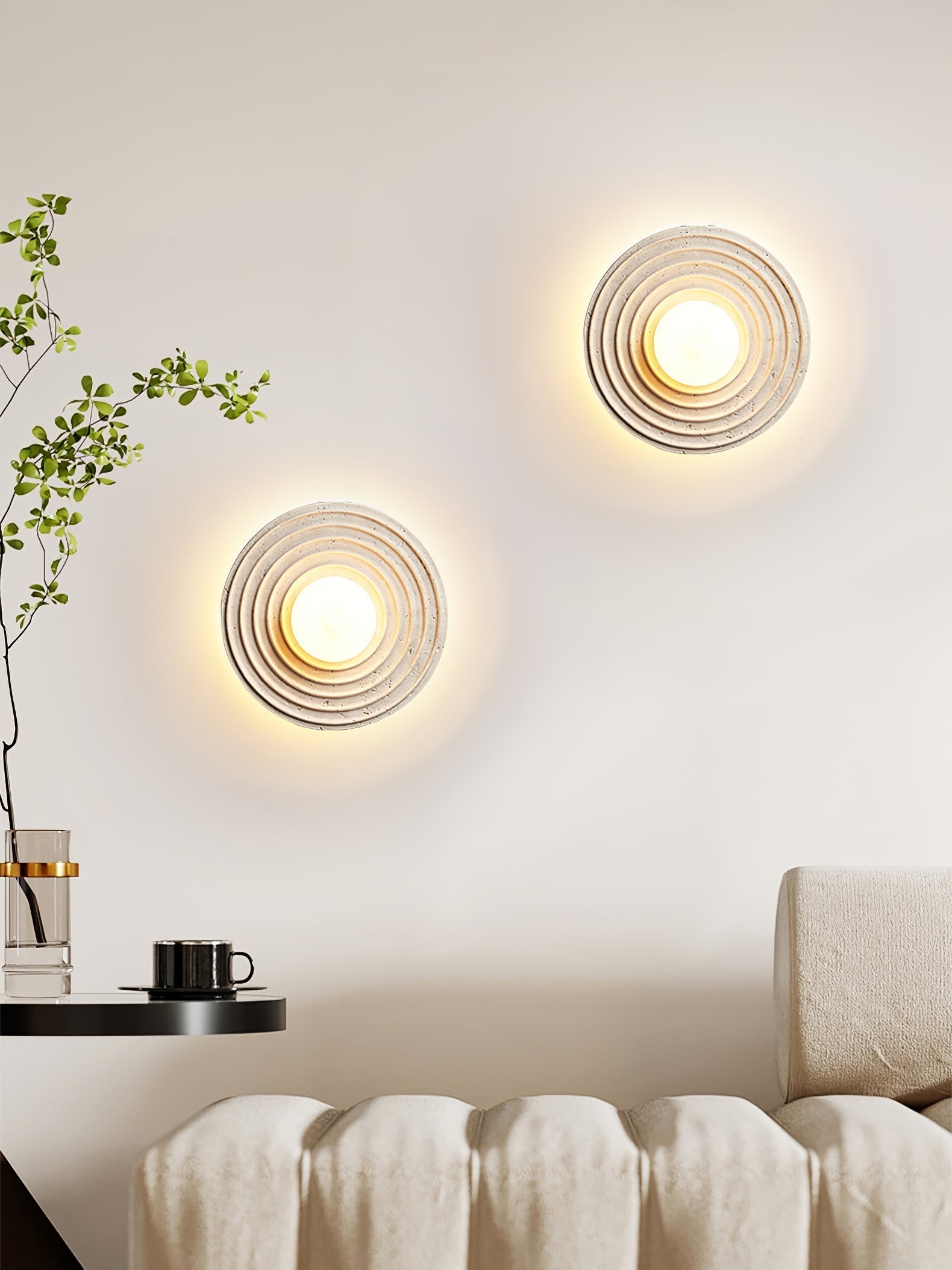 Zelirara Applique Murale Minimaliste en Travertin - Neutralighting