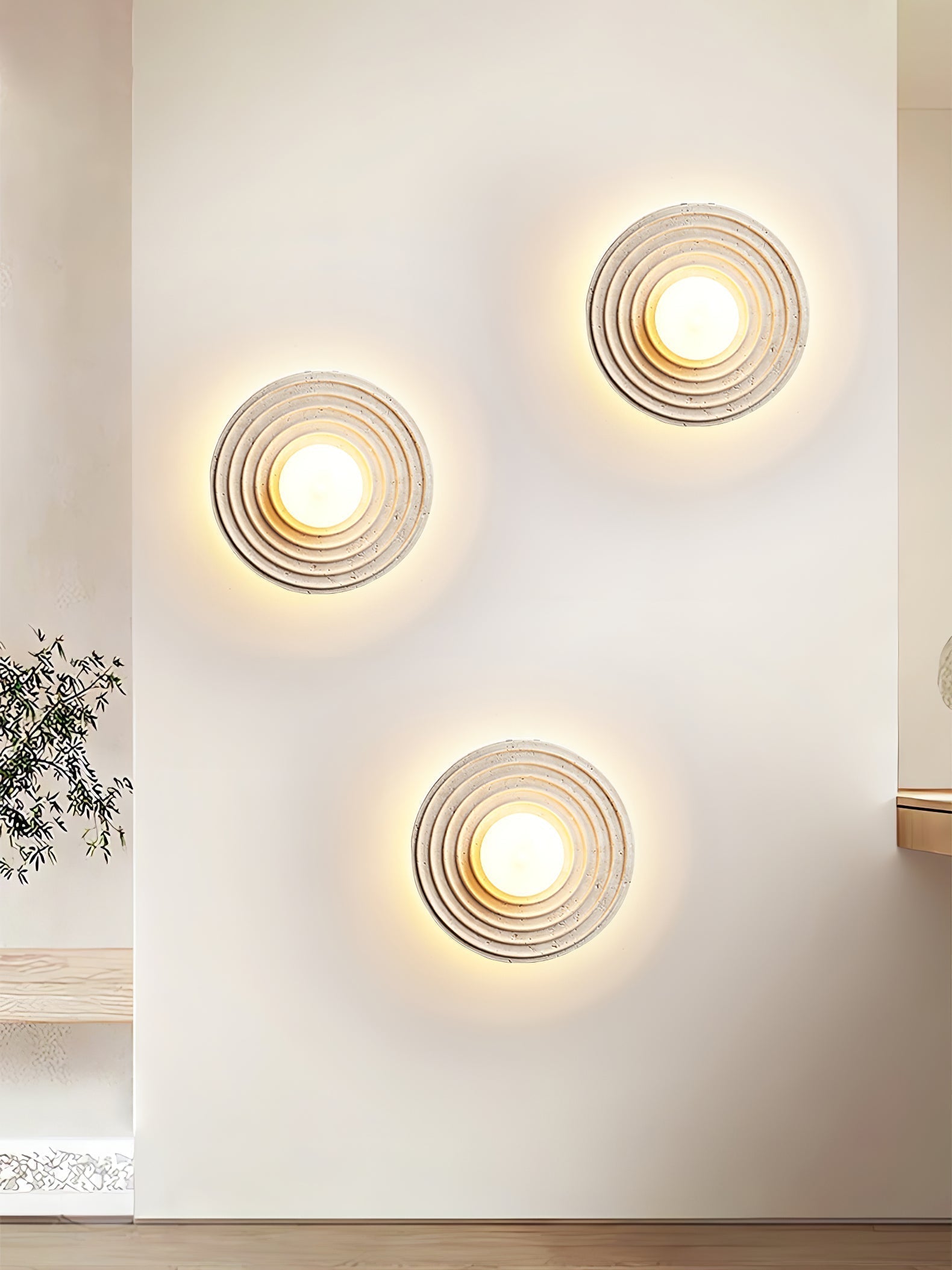 Zelirara Applique Murale Minimaliste en Travertin - Neutralighting