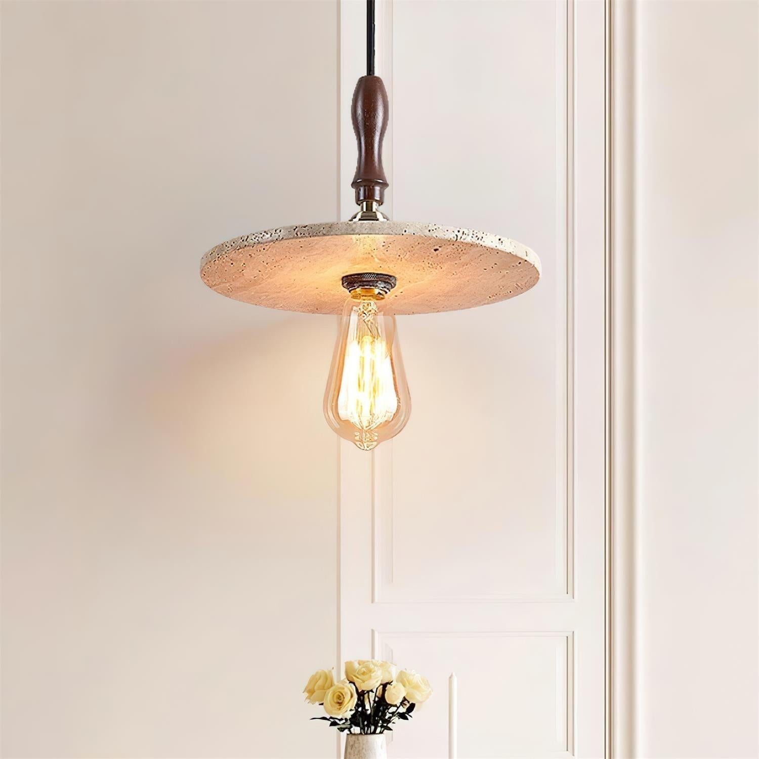 Ritta Lampe Pendante Orbit Moderne en Travertin - Neutralighting