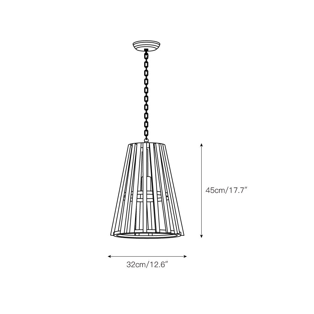Avsolel Modern Minimalist Wooden Metal Pendant Lamp - Lamp Copper