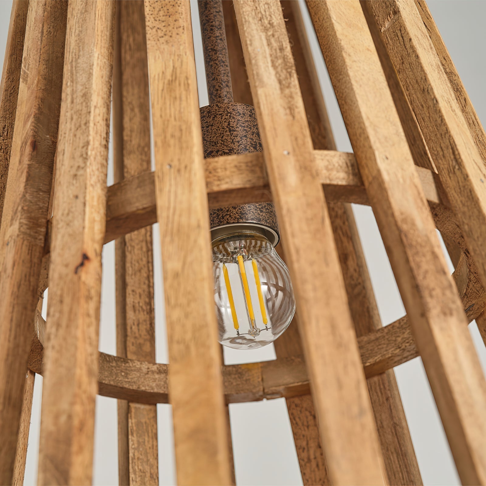 Avsolel Modern Minimalist Wooden Metal Pendant Lamp - Lamp Copper