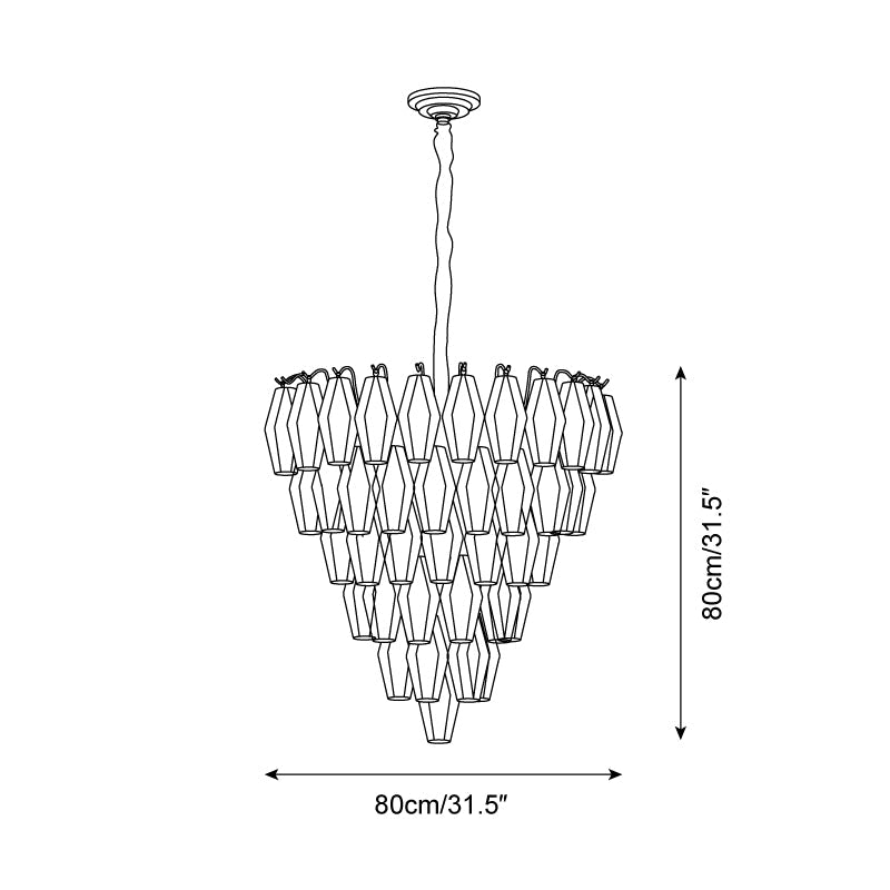 Orinelle Lustre Cascade en Verre Luxueux - Neutralighting