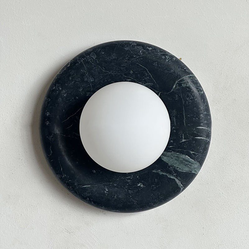 Cusorion Modern Minimalist Dark Green Marble Sconce Wall Lamp - Lamp Copper