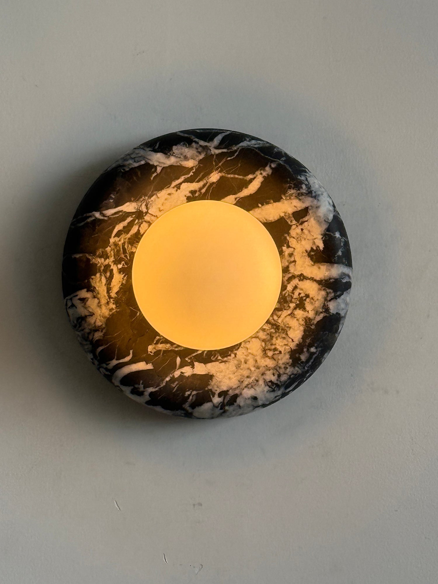 Uvinos Modern Minimalist Black Marble Sconce Wall Lamp - Lamp Copper