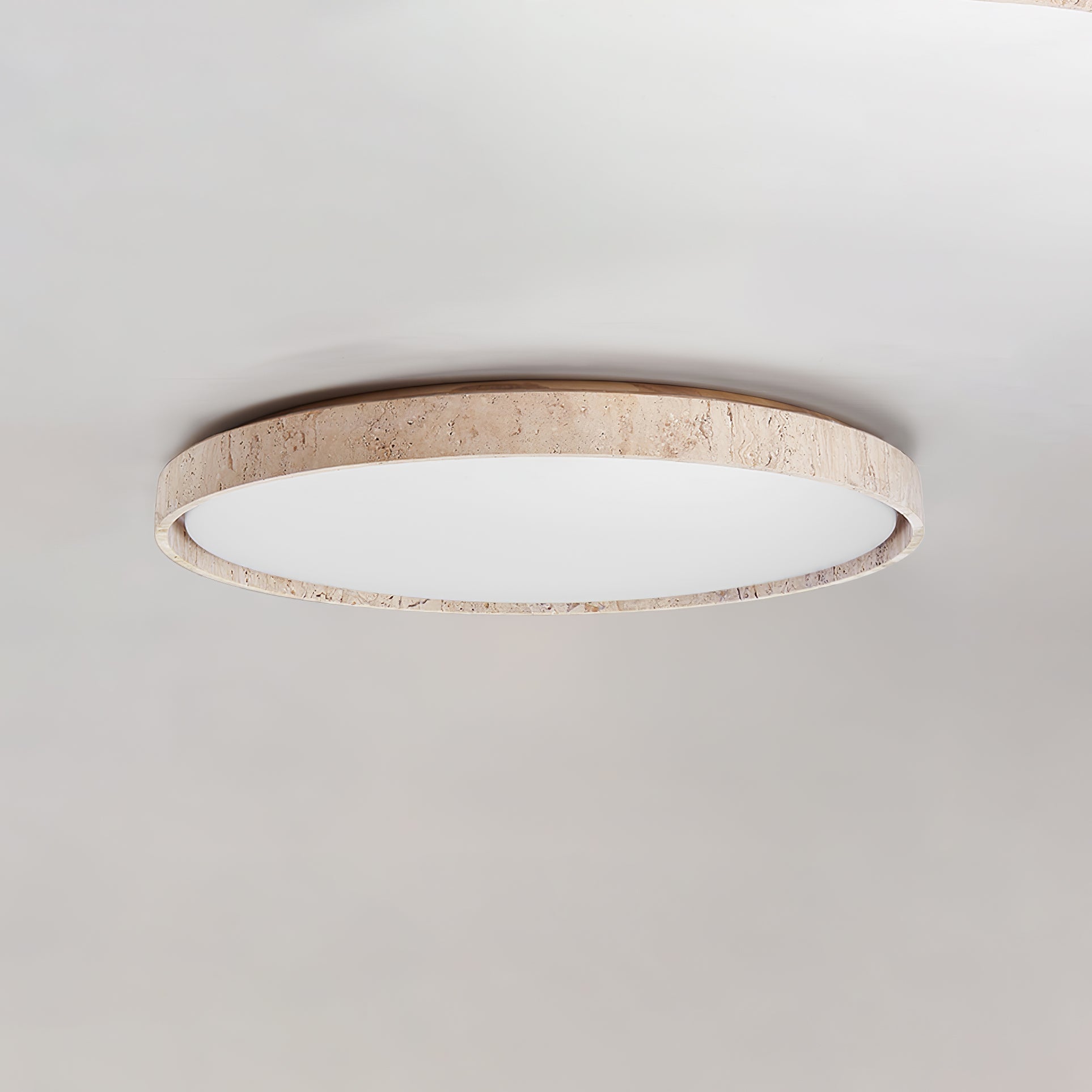 Kathy Lumière de Plafond Ronde en Travertin - Neutralighting