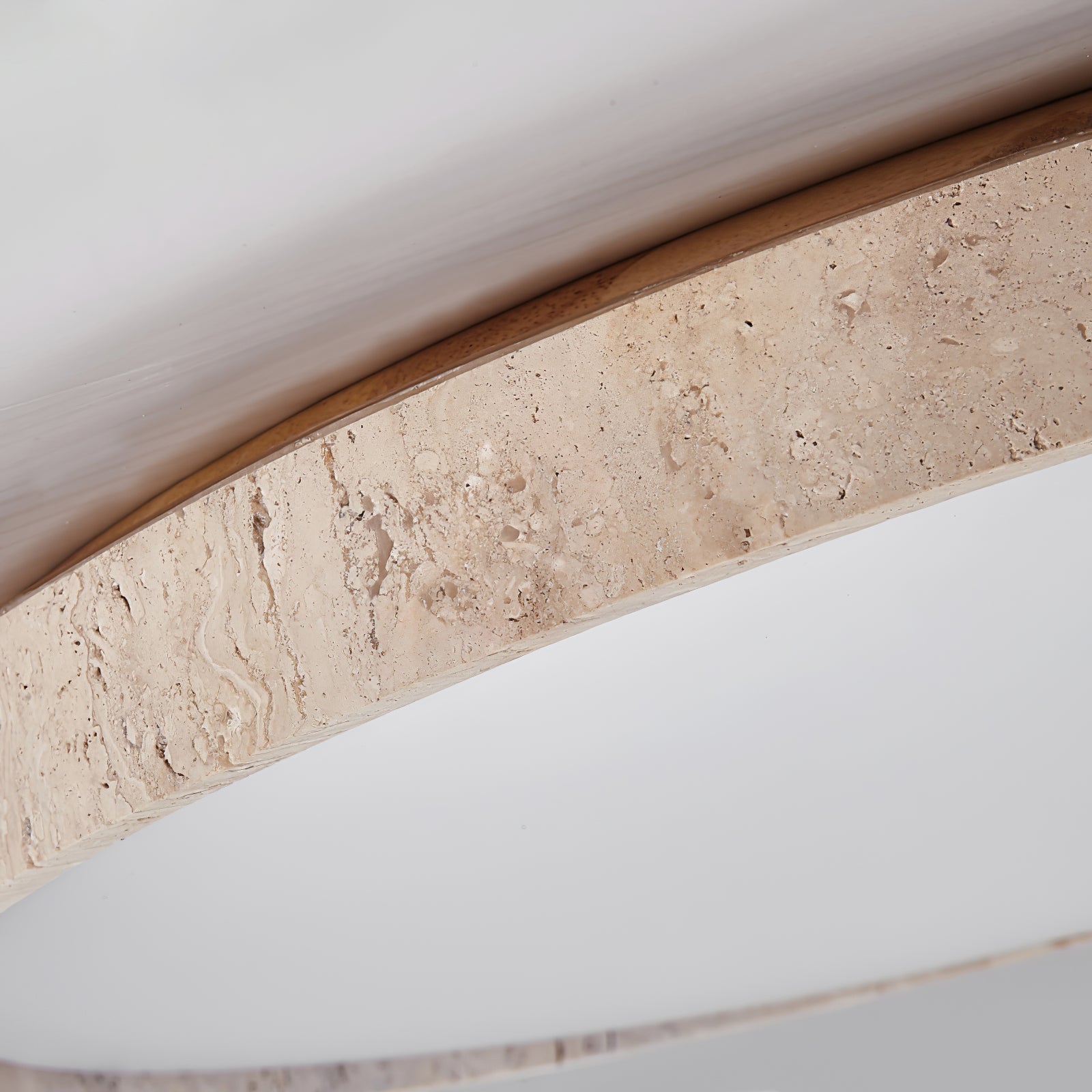 Kathy Lumière de Plafond Ronde en Travertin - Neutralighting