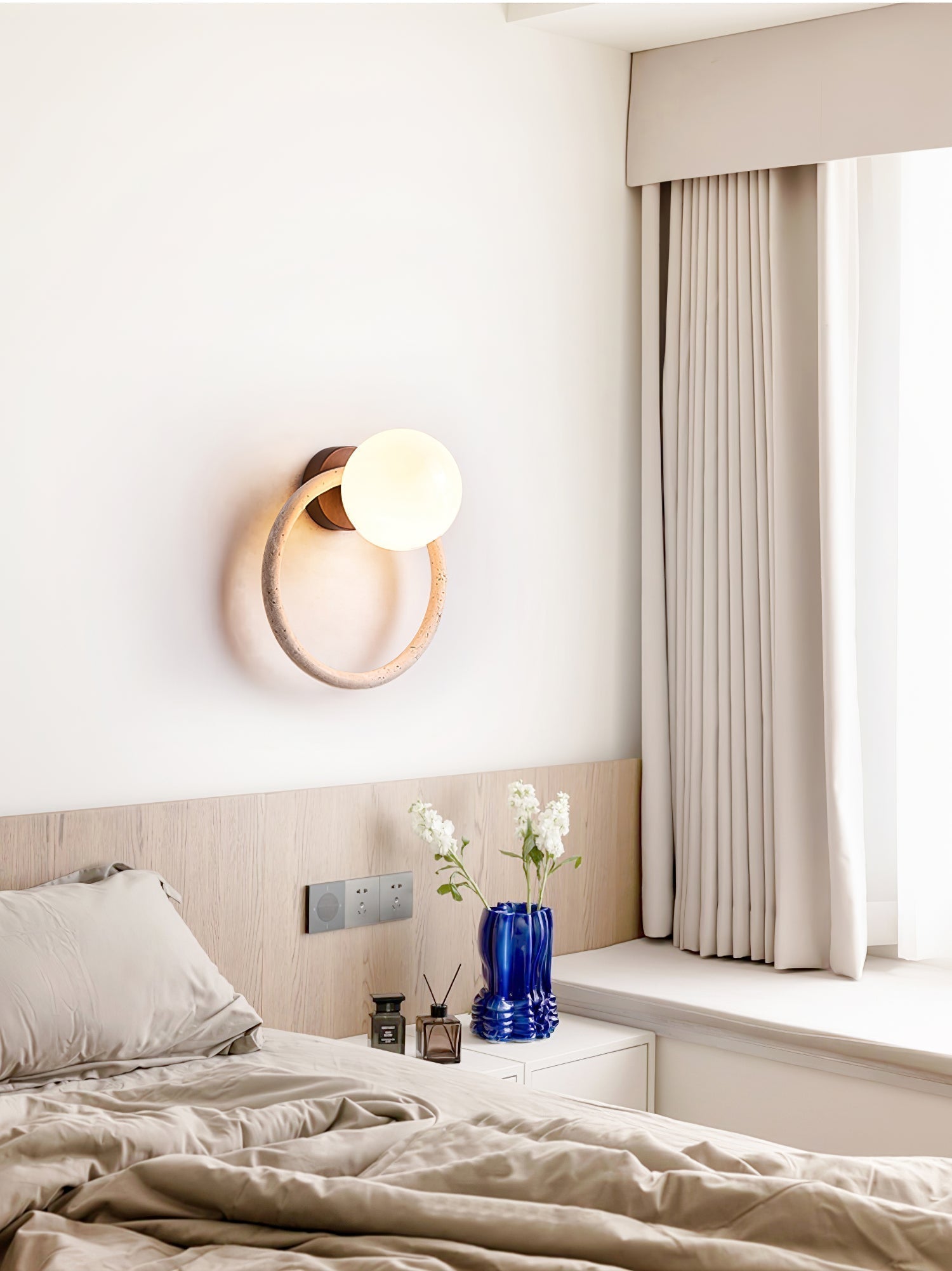 Idoryra Applique Murale Moderne en Travertin - Neutralighting