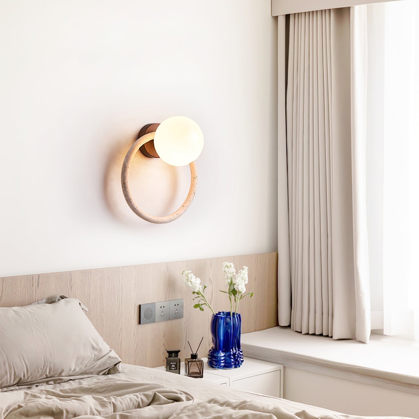 Idoryra Applique Murale Moderne en Travertin - Neutralighting
