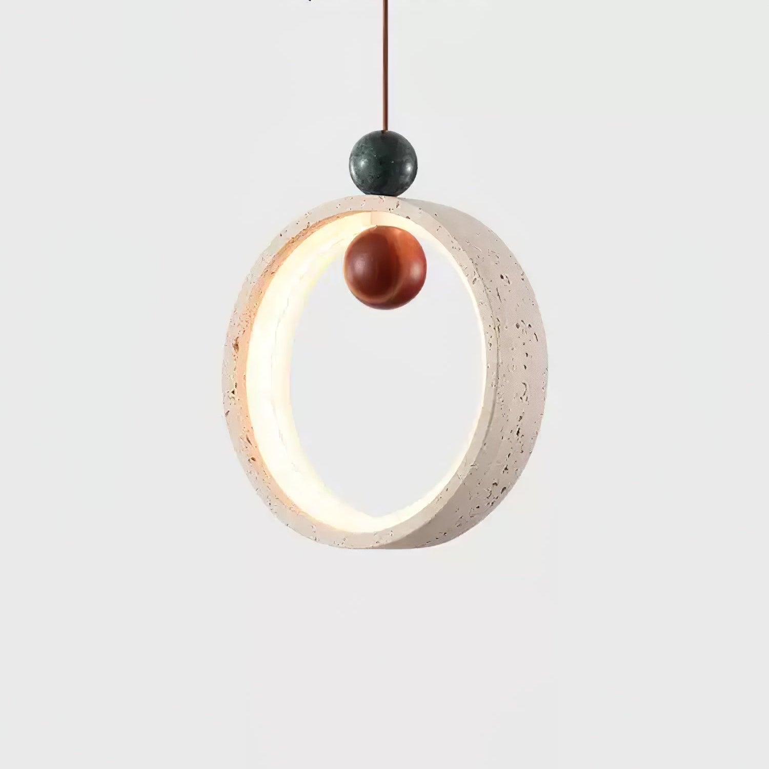 Vovinyra Circulaire Travertin Pendentif Lumière - Neutralighting