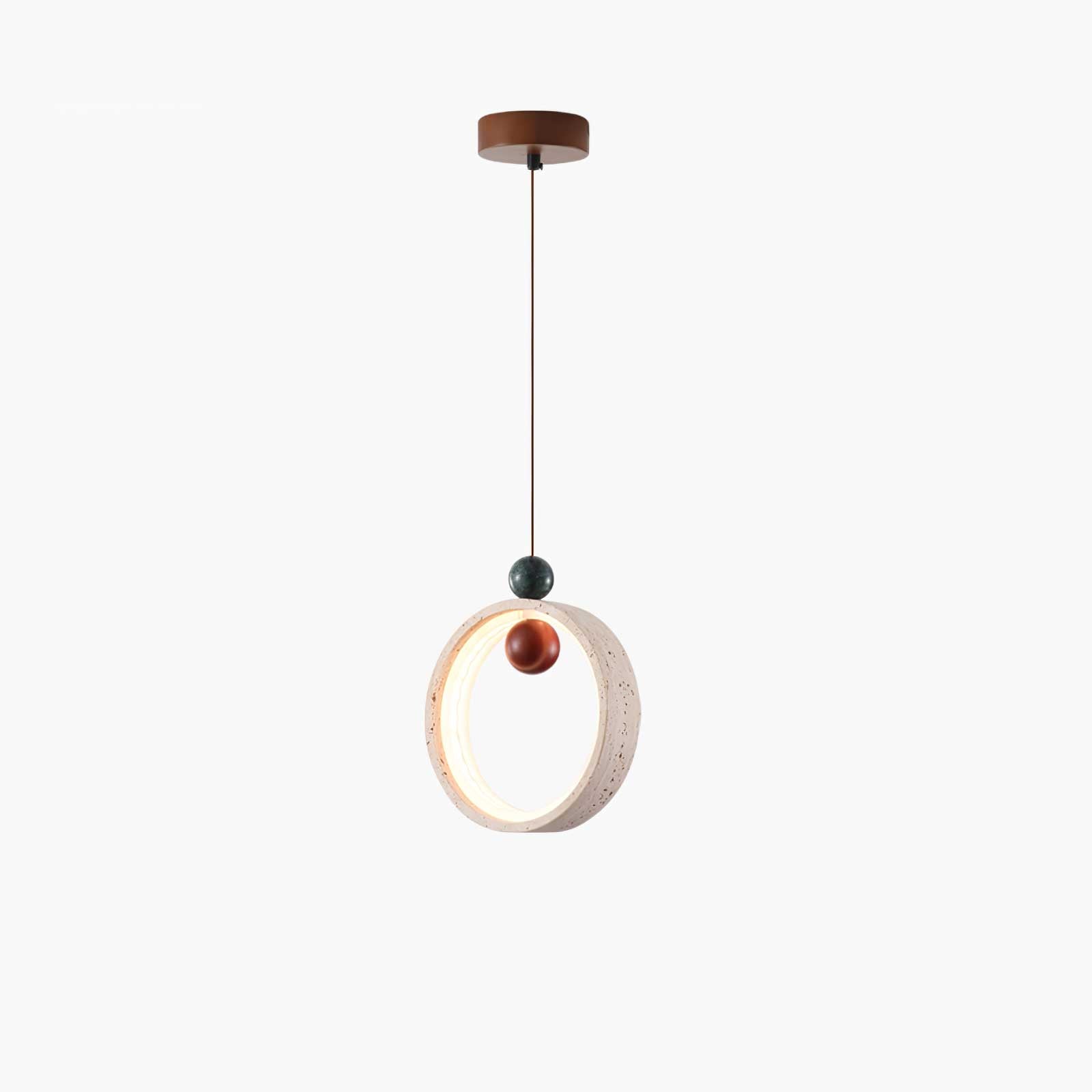 Vovinyra Circulaire Travertin Pendentif Lumière - Neutralighting