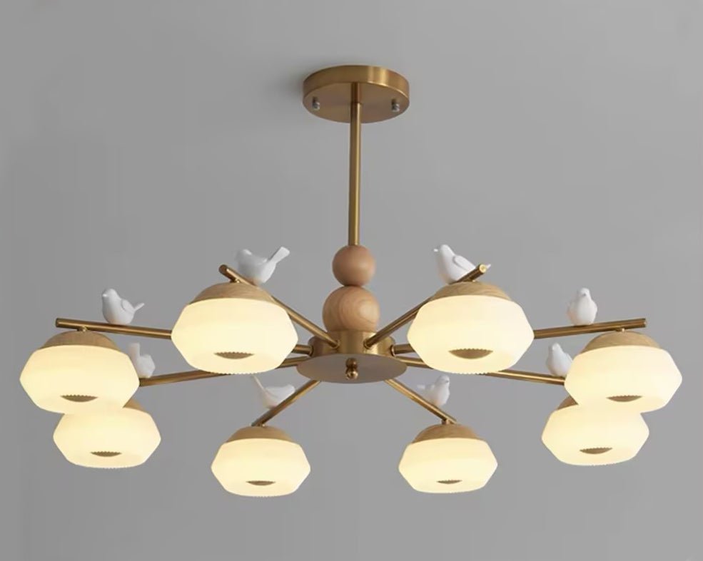 Lustra Chandelier Laiton Oiseau Ozawa Élégant - Neutralighting