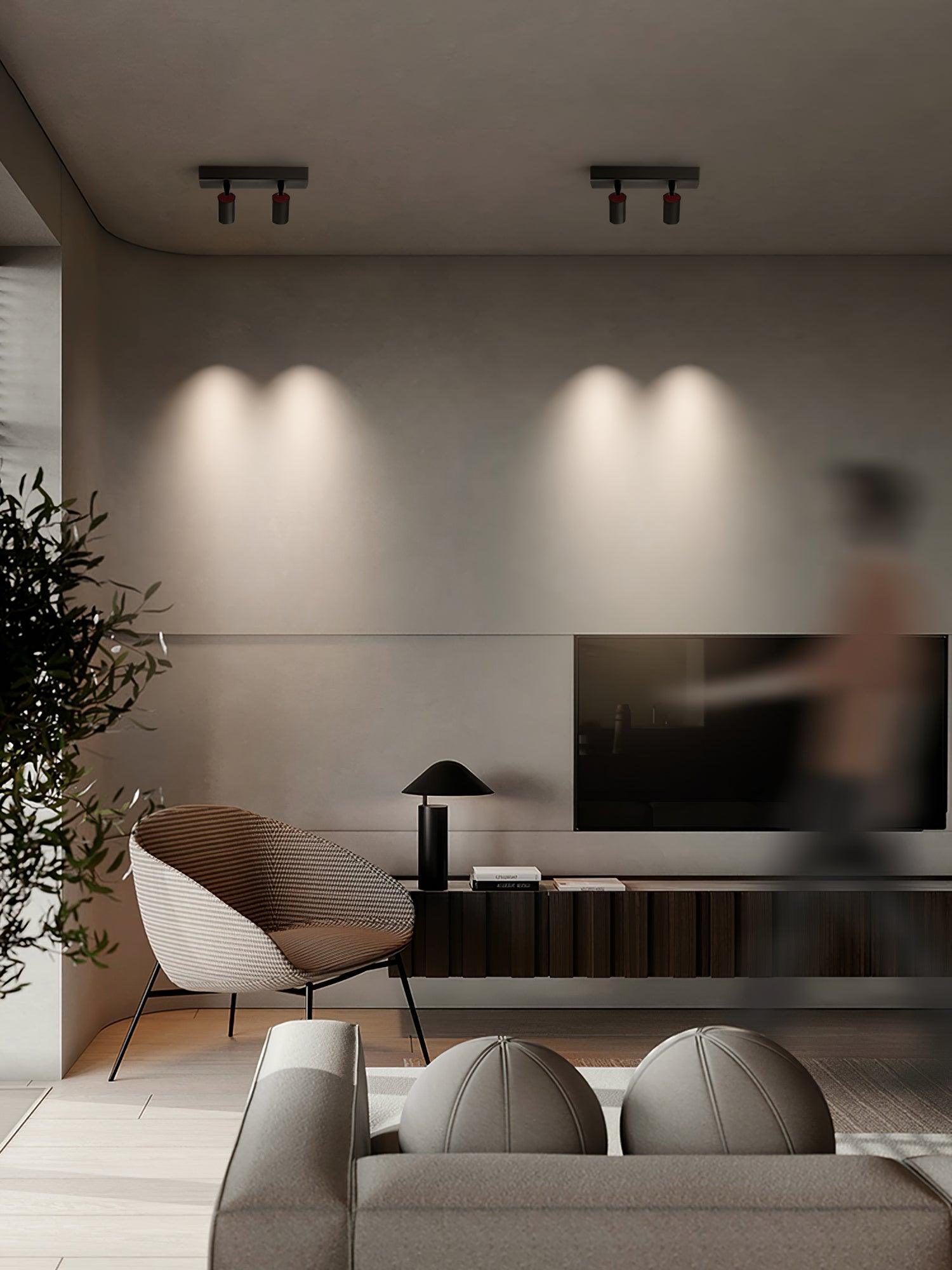 Solara Plafonnier POG Double Spots Linéaires Orientables - Neutralighting