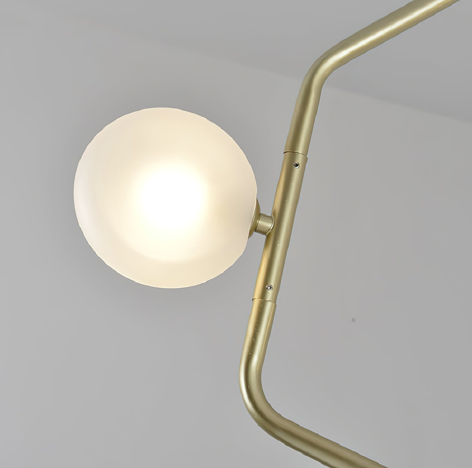 Aurvaryra Modern Minimalist Brass Glass Chandelier - Lamp Copper