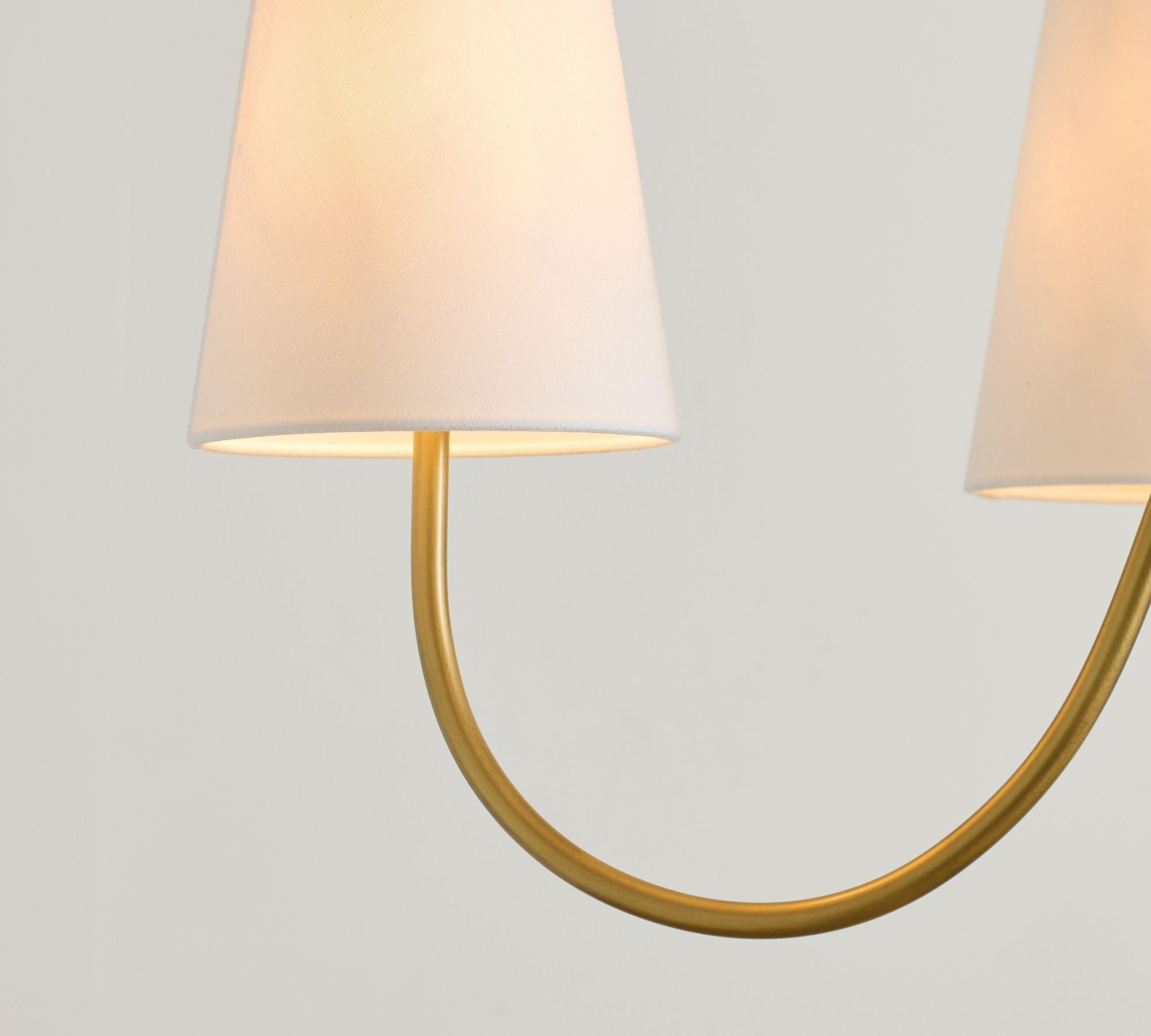Cevaris Lustre Laiton Tissu Courbé Créativité Individuelle - Neutralighting