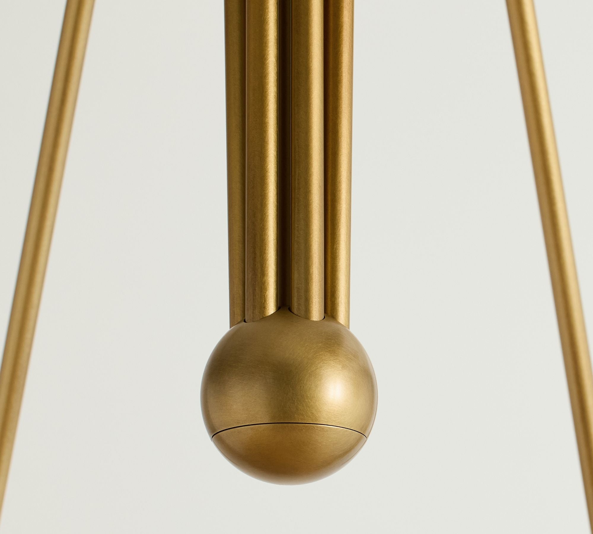 Cevaris Lustre Laiton Tissu Courbé Créativité Individuelle - Neutralighting