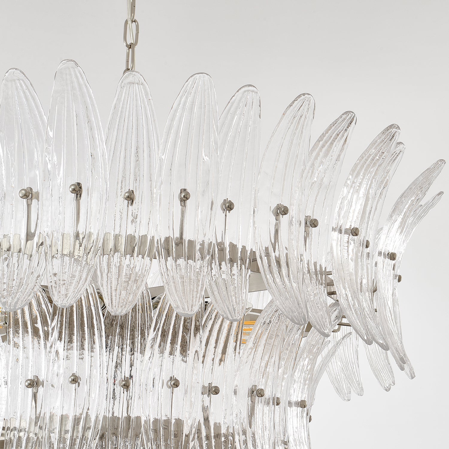 Palmette Lustre Feuille en Verre Superposée - Neutralighting