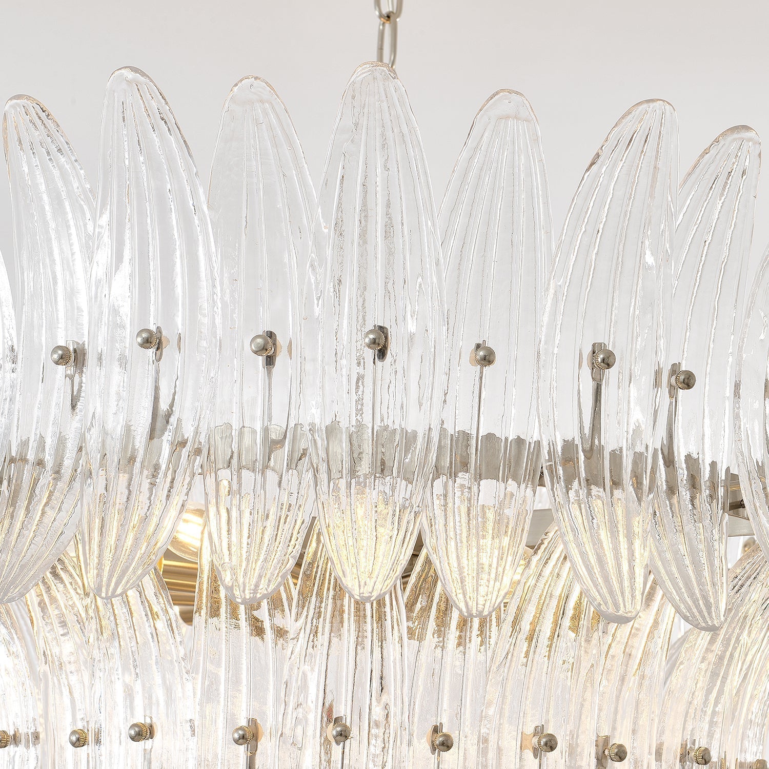 Palmette Lustre Feuille en Verre Superposée - Neutralighting