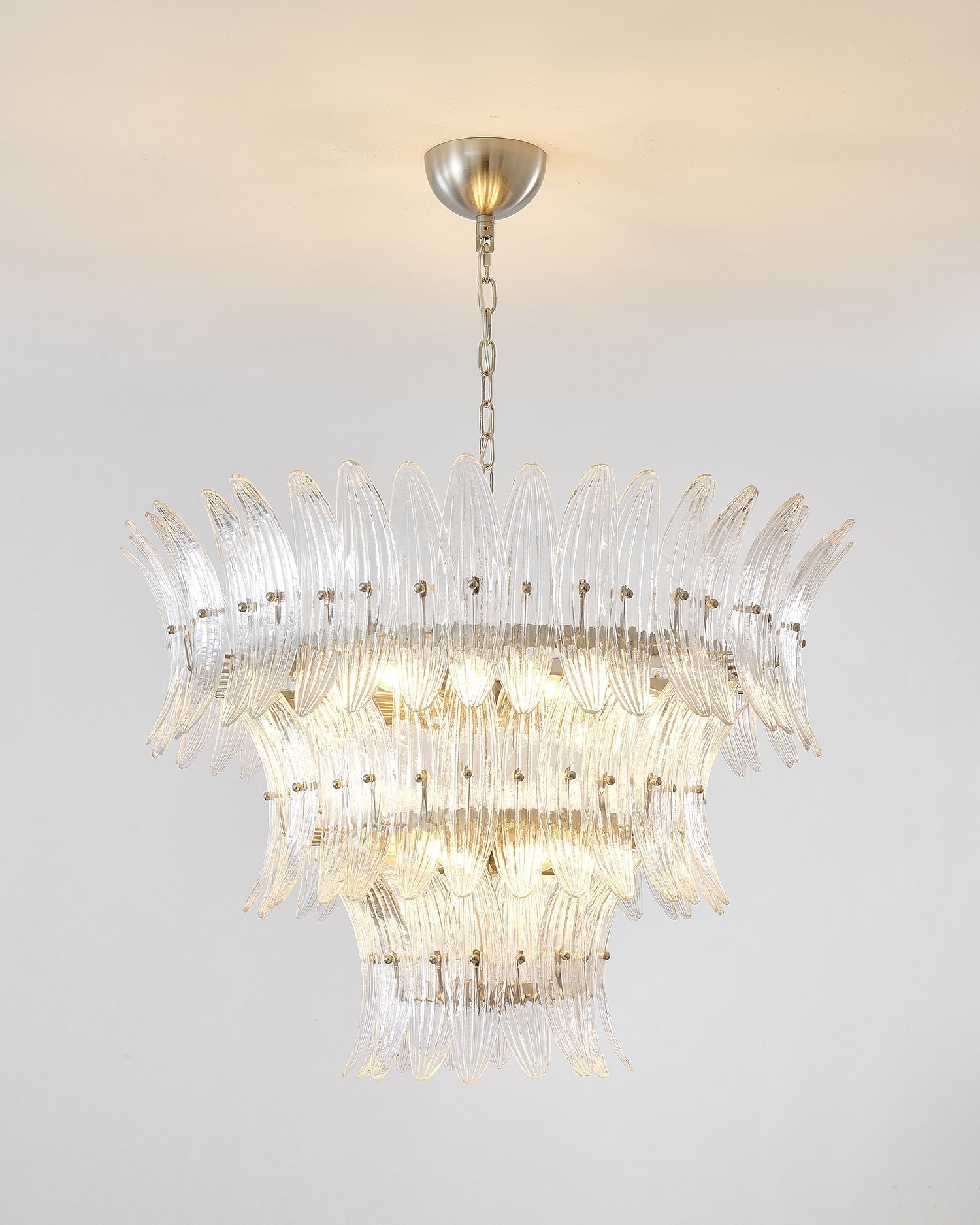 Palmette Lustre Feuille en Verre Superposée - Neutralighting