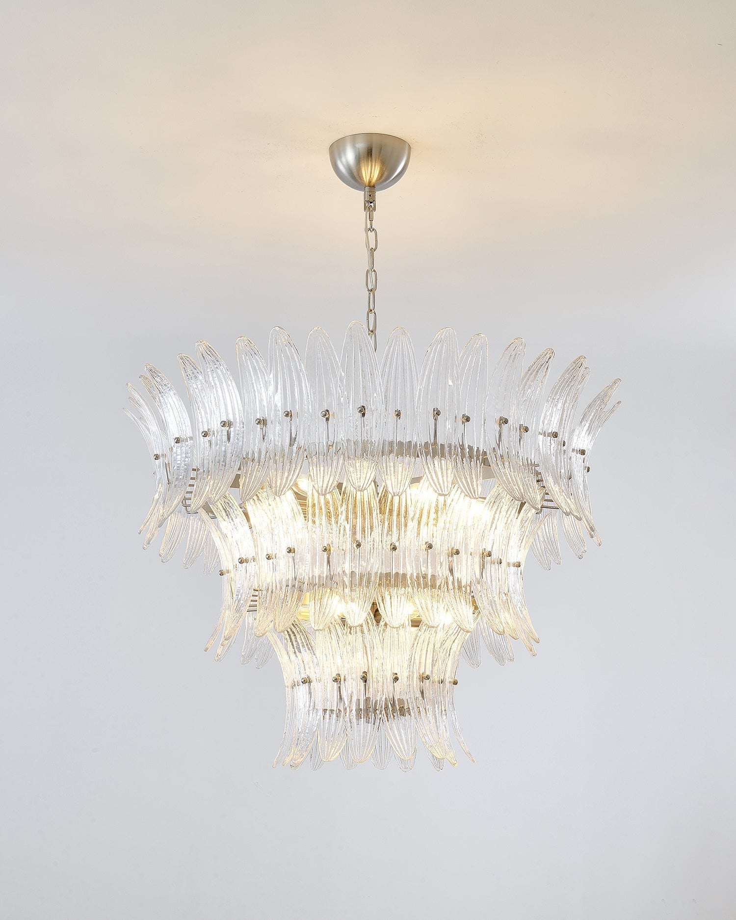 Palmette Lustre Feuille en Verre Superposée - Neutralighting