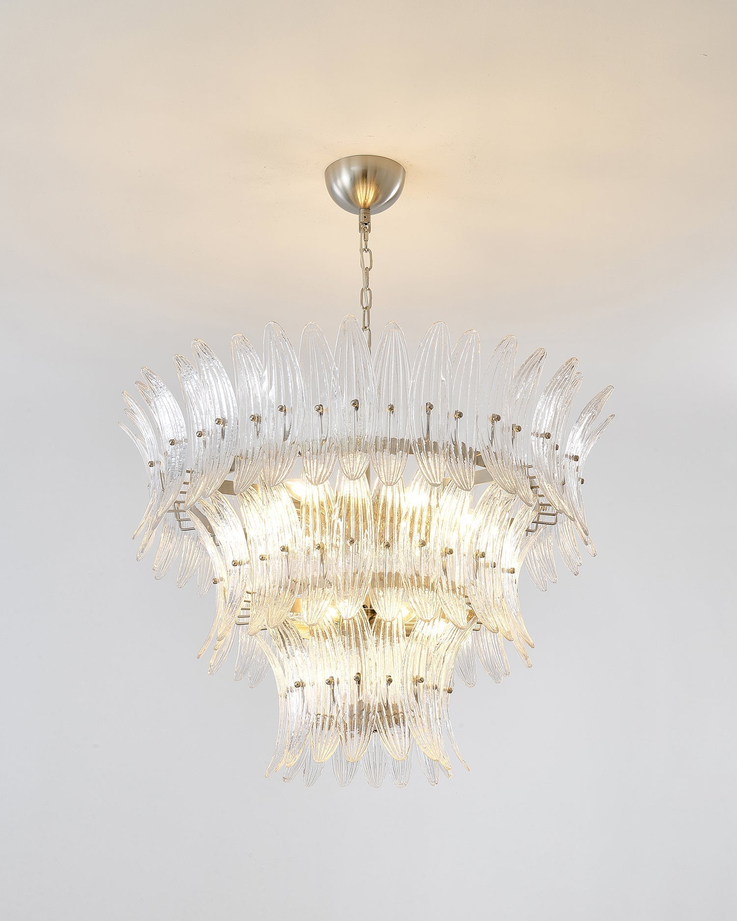 Palmette Lustre Feuille en Verre Superposée - Neutralighting