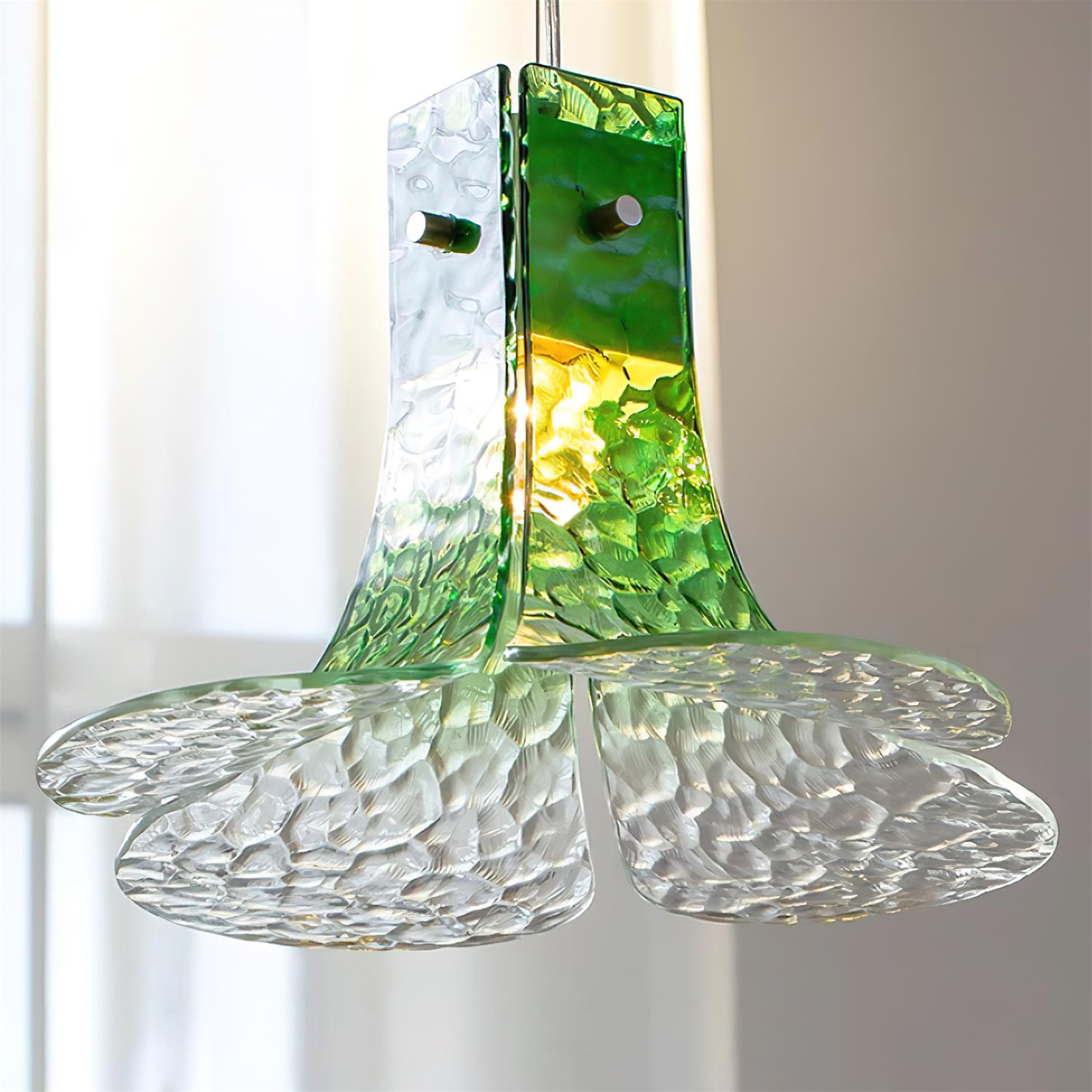 Panya Lampe Pendante en Verre Soufflé à la Main Pétale Organique - Neutralighting