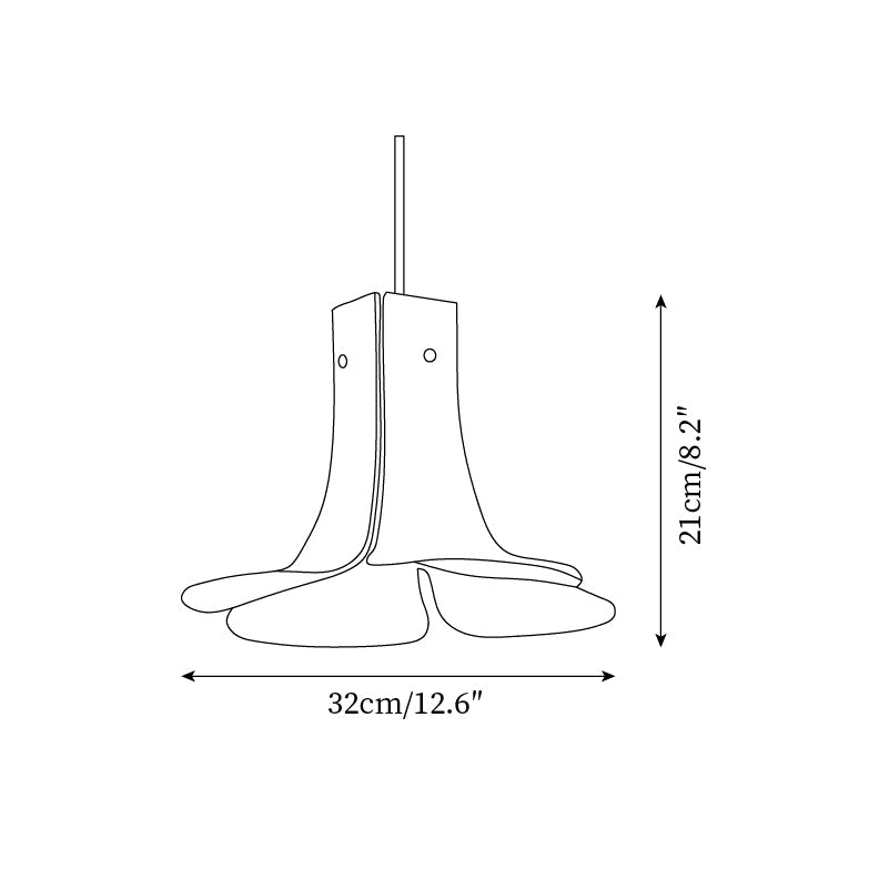Panya Lampe Pendante en Verre Soufflé à la Main Pétale Organique - Neutralighting