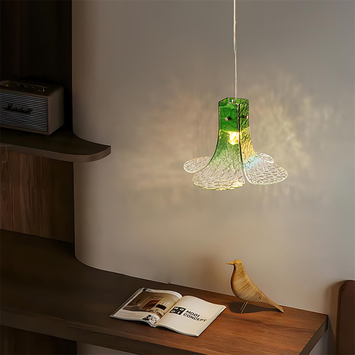 Panya Lampe Pendante en Verre Soufflé à la Main Pétale Organique - Neutralighting