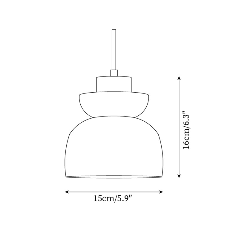 Ritta Lampe Pendentive Dôme en Travertin et Verre - Neutralighting