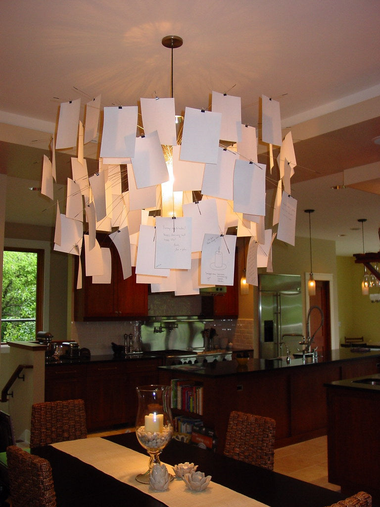 Ortheen Individual Creativity Paper Metal Chandelier - Lamp Copper