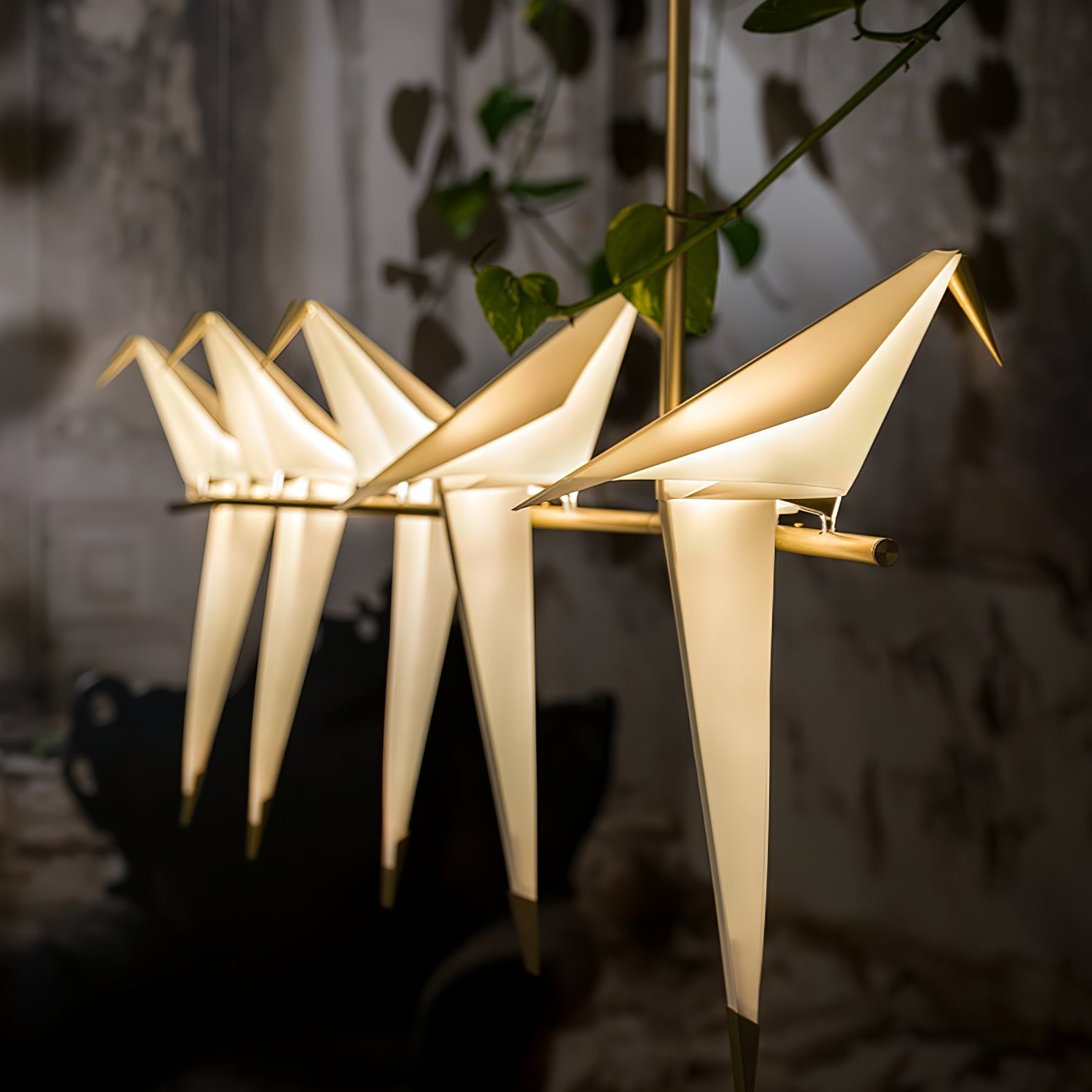 Lustra Chandelier Grue en Papier Sculpturale LED - Neutralighting
