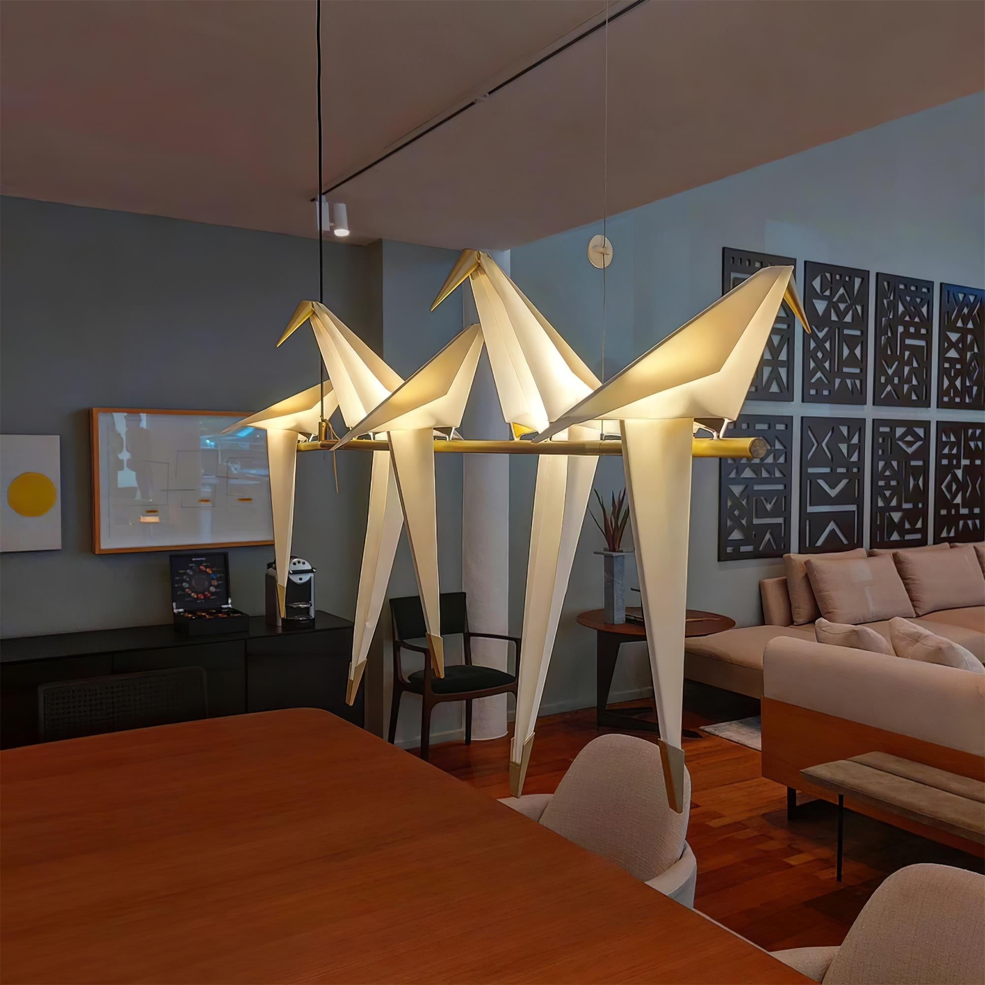 Lustra Chandelier Grue en Papier Sculpturale LED - Neutralighting