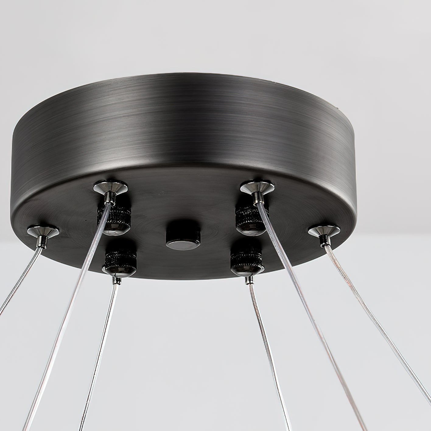 Parallel Modern Minimalist Ring Glass Chandelier - Lamp Copper