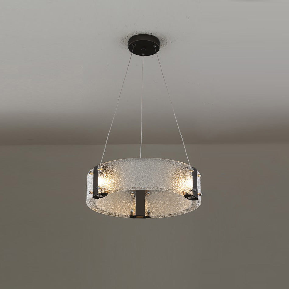 Parallel Modern Minimalist Ring Glass Chandelier - Lamp Copper