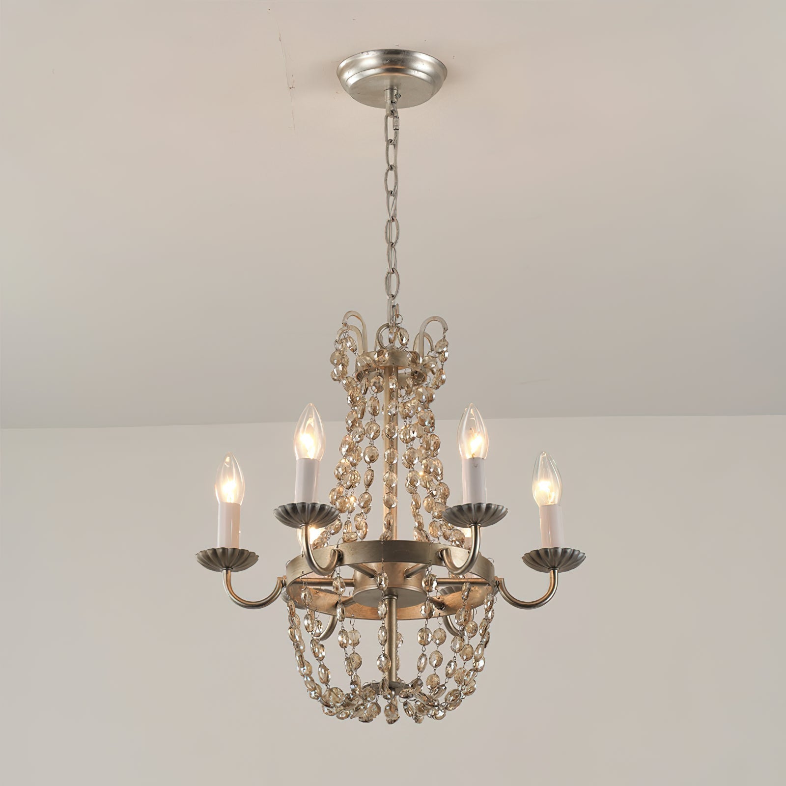 Oraeisra Lustre Cristal Marché Aux Puces Vintage - Neutralighting