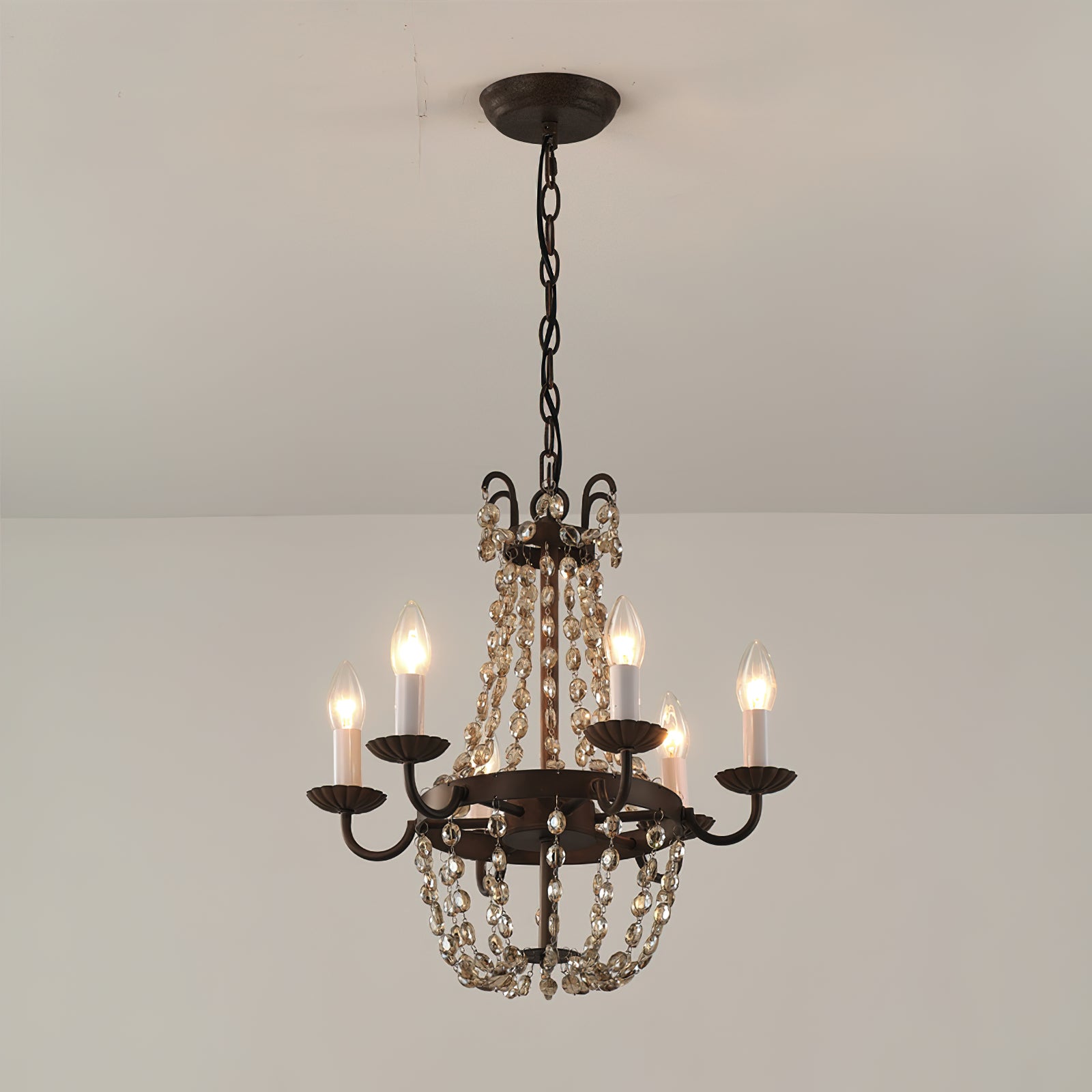 Oraeisra Lustre Cristal Marché Aux Puces Vintage - Neutralighting