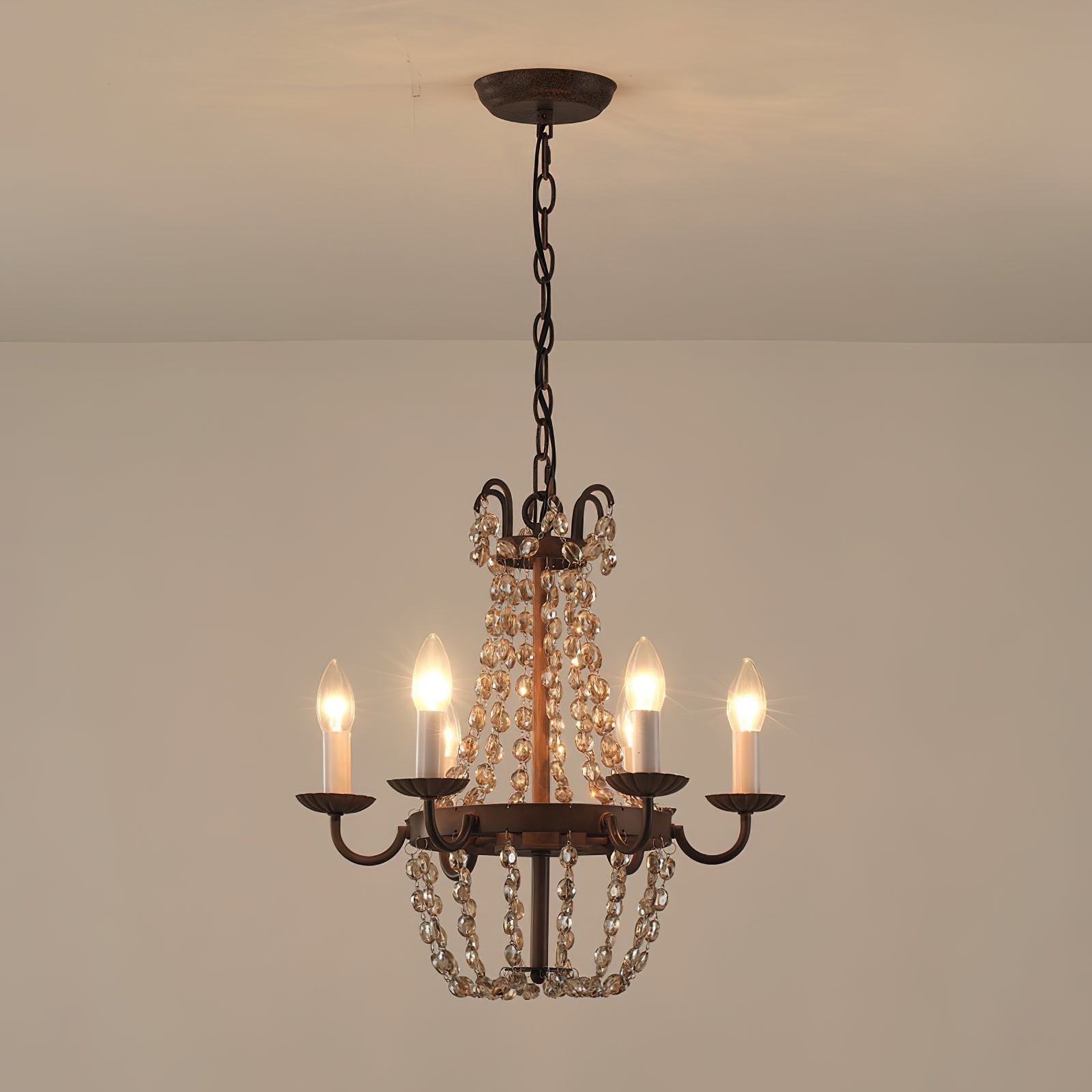 Oraeisra Lustre Cristal Marché Aux Puces Vintage - Neutralighting