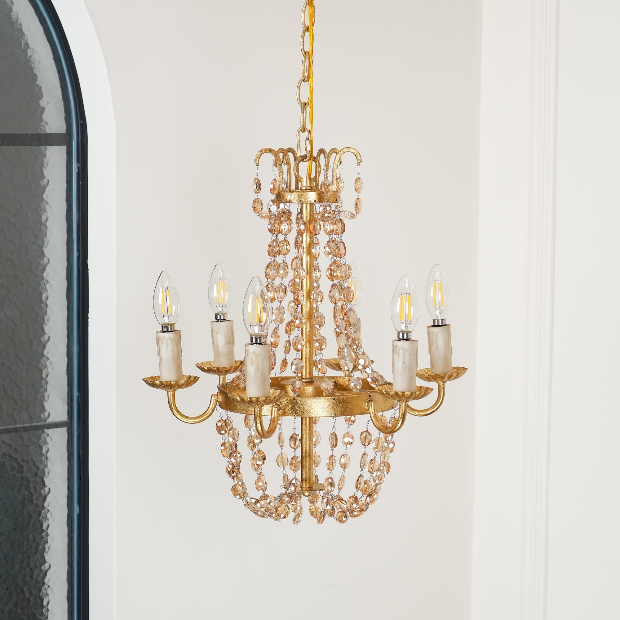 Oraeisra Lustre Cristal Marché Aux Puces Vintage - Neutralighting