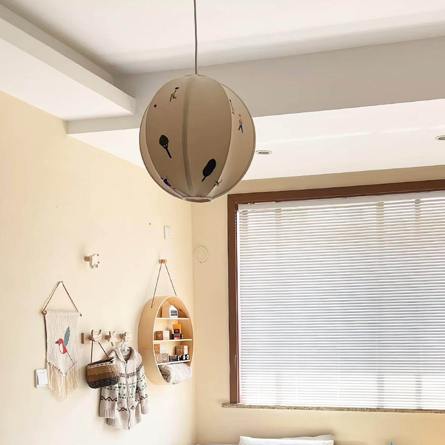 Elva Suspension Boule en Papier avec Motifs Dessinés - Neutralighting