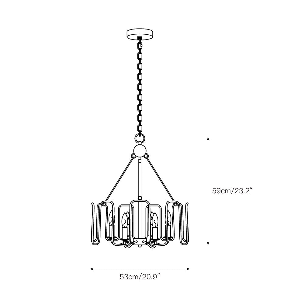 Cocaryra Lustre Métal Industriel Vintage - Neutralighting