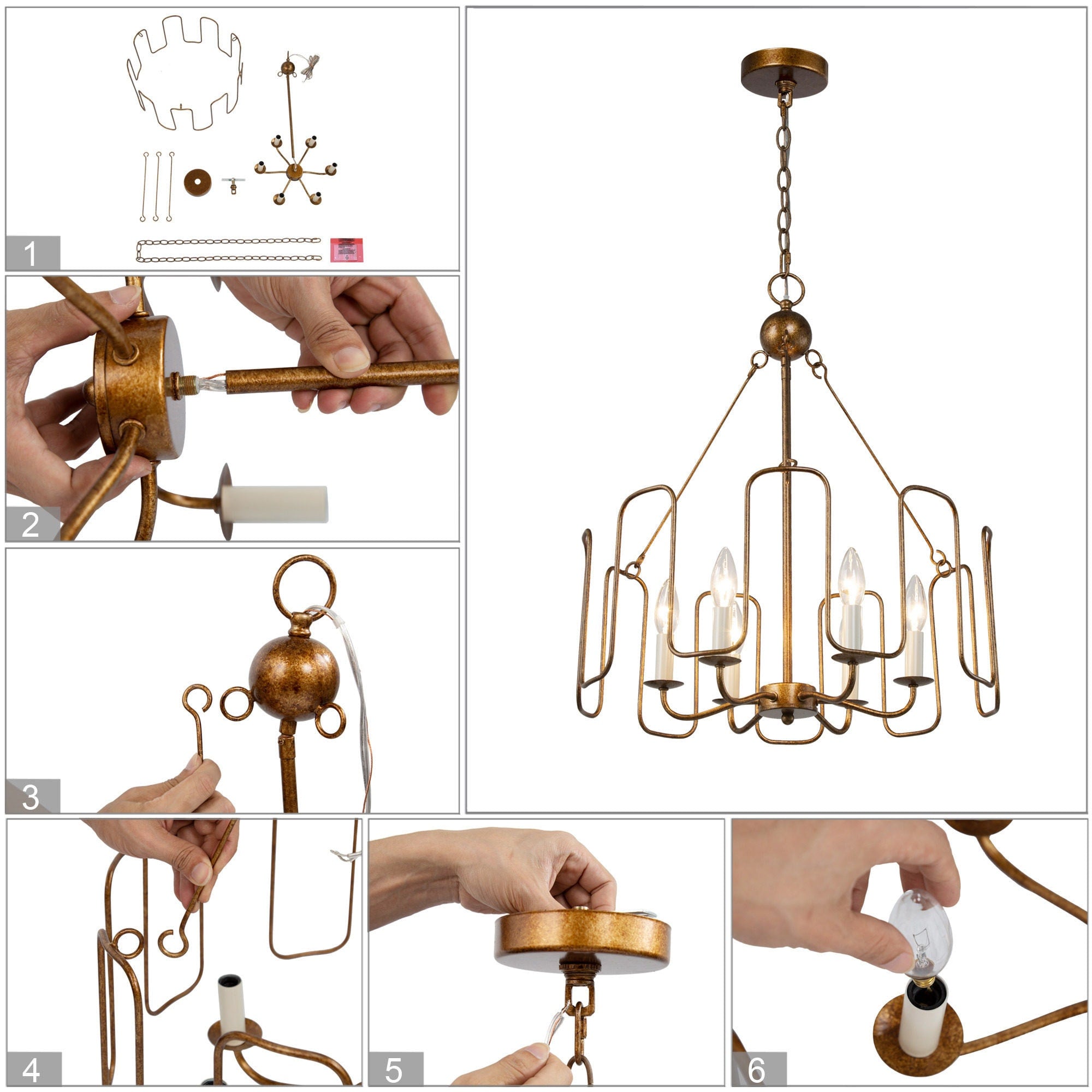 Cocaryra Lustre Métal Industriel Vintage - Neutralighting