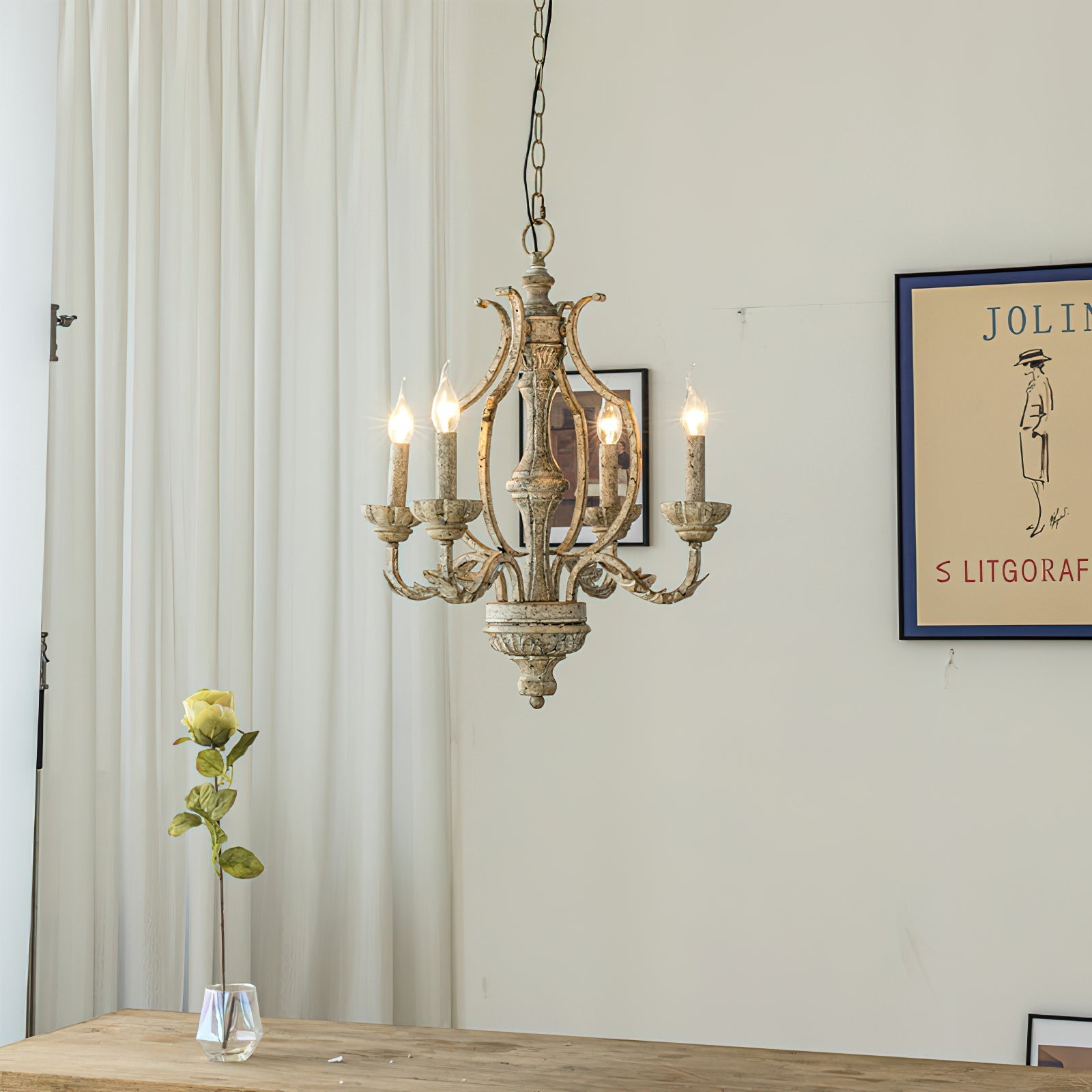 Orinira Vintage Industrial Wood Metal Pendant Lamp - Lamp Copper