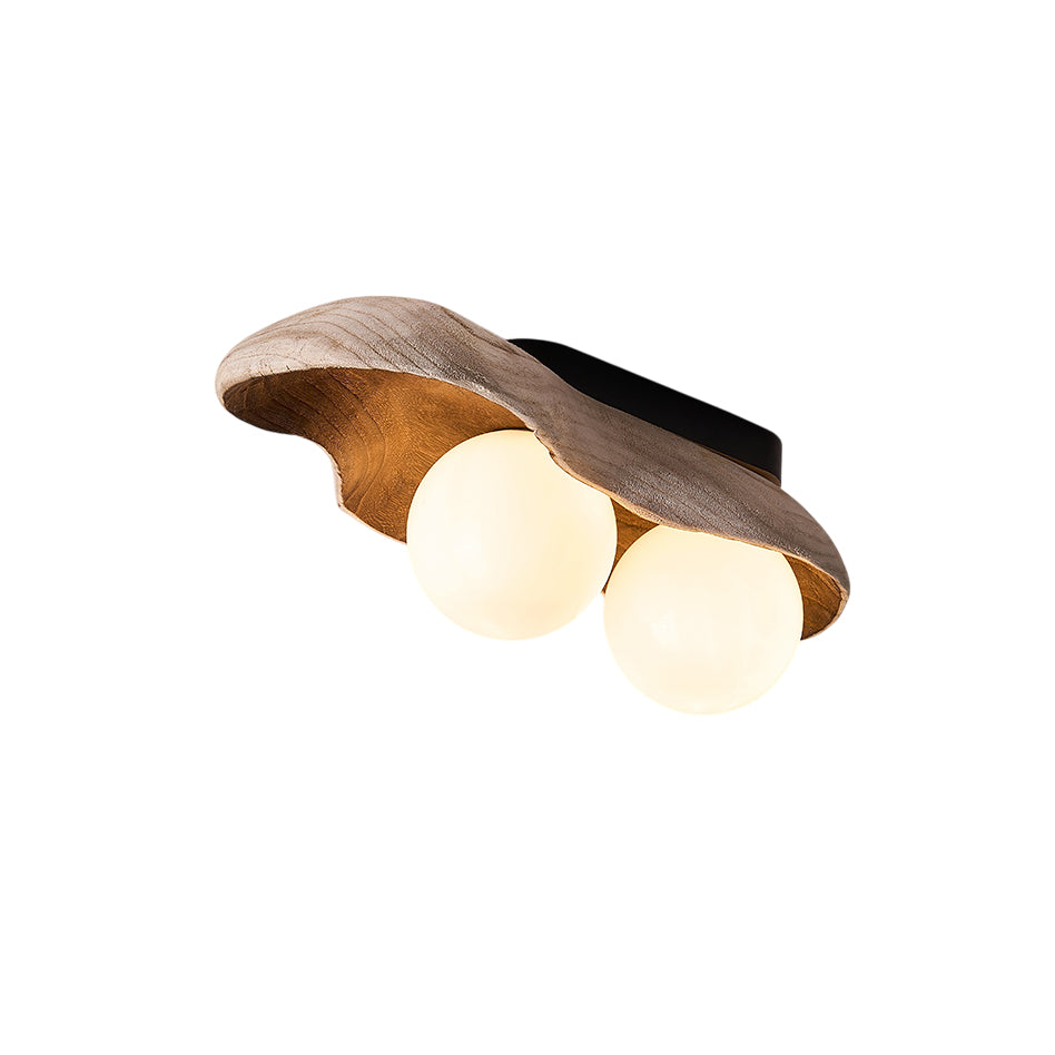 Ivaren Modern Minimalist Wooden Glass Ceiling Lamp - Lamp Copper