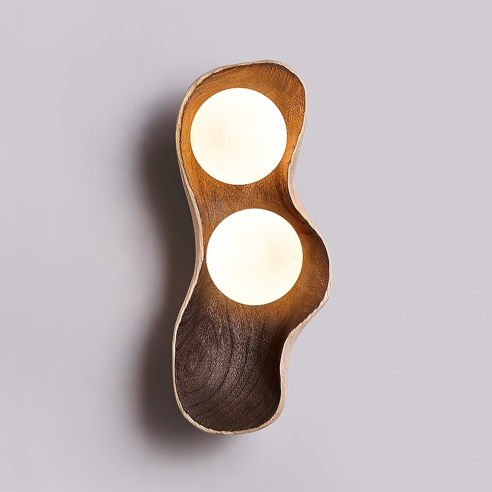 Ivaren Modern Minimalist Wooden Glass Ceiling Lamp - Lamp Copper