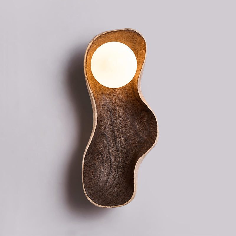 Evshaia Individual Creativity Pea Wooden Glass Wall Lamp - Lamp Copper