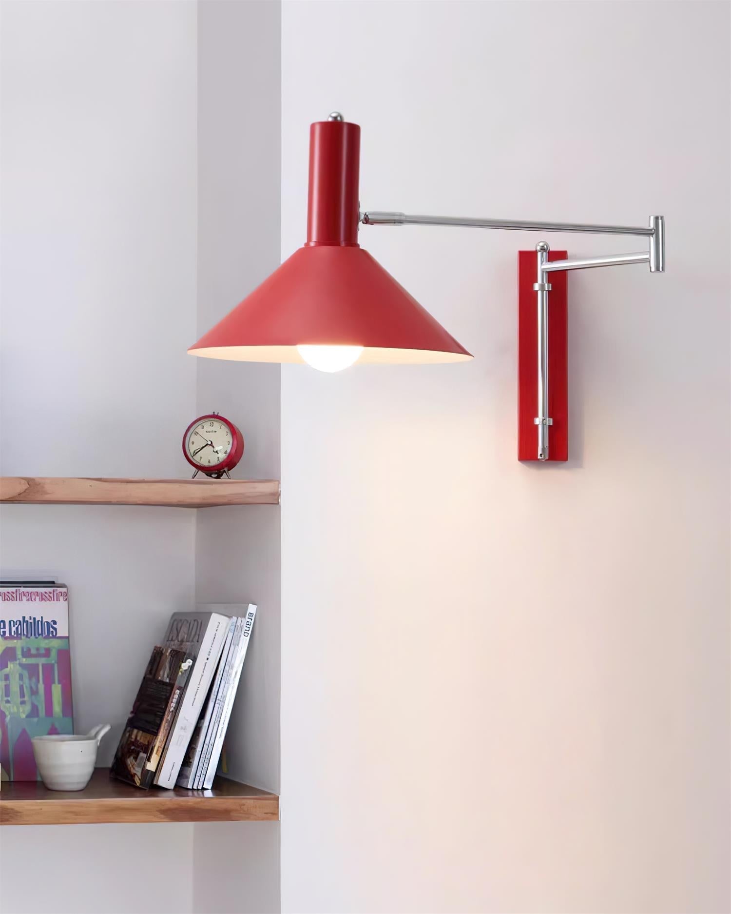Lira Applique Murale Bras Ajustable Abat-jour Rouge - Neutralighting