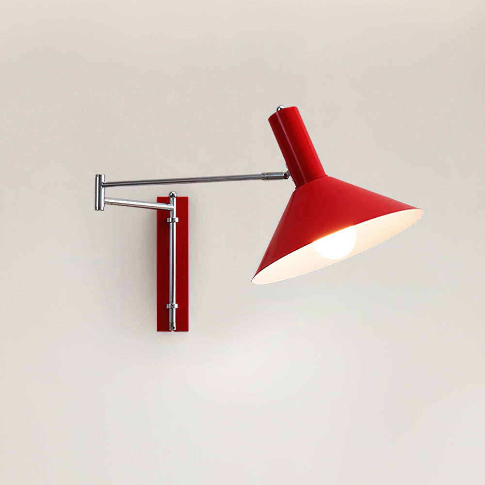 Lira Applique Murale Bras Ajustable Abat-jour Rouge - Neutralighting