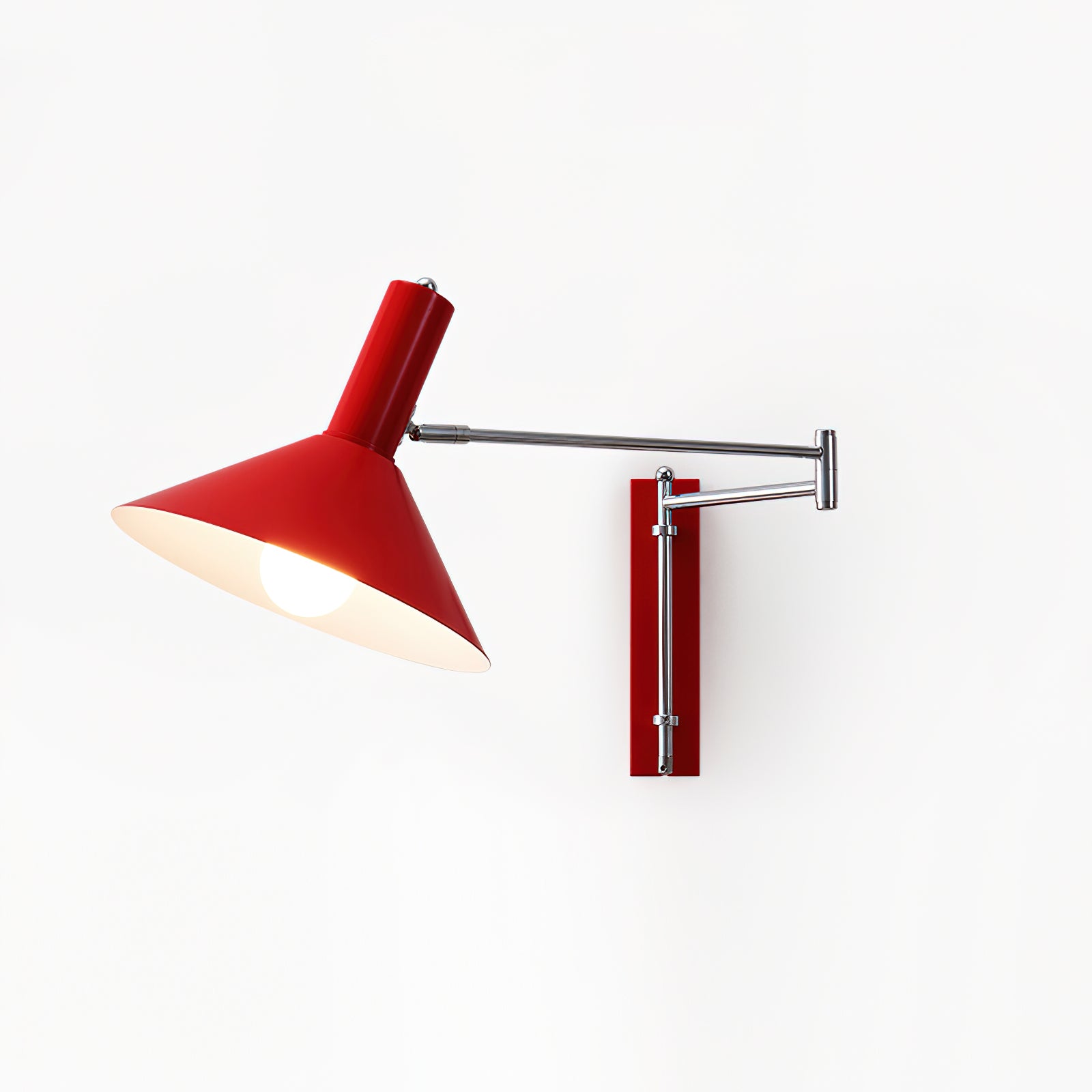 Lira Applique Murale Bras Ajustable Abat-jour Rouge - Neutralighting