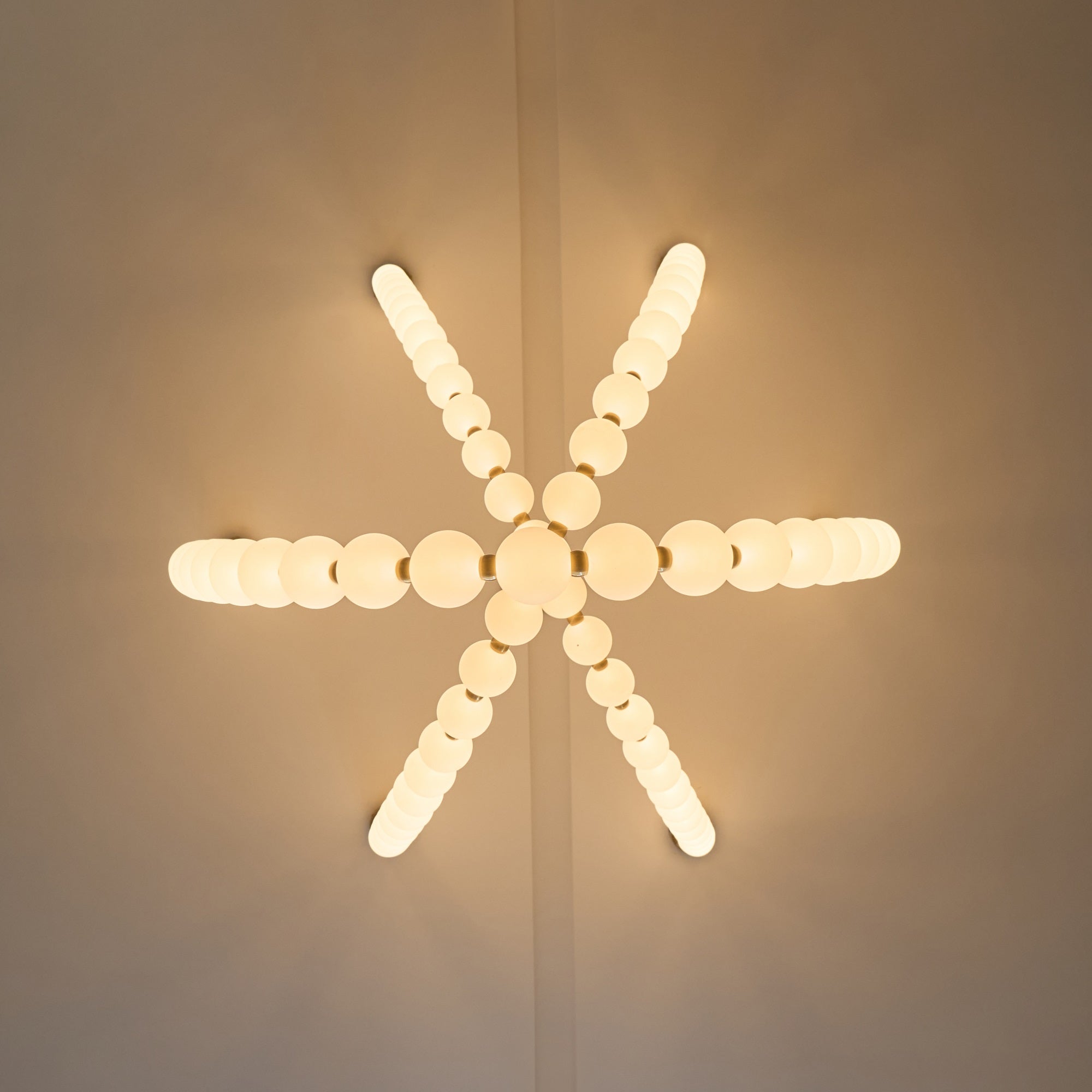 Icarara Modern Minimalist Pearl Necklace Glass Chandelier - Lamp Copper