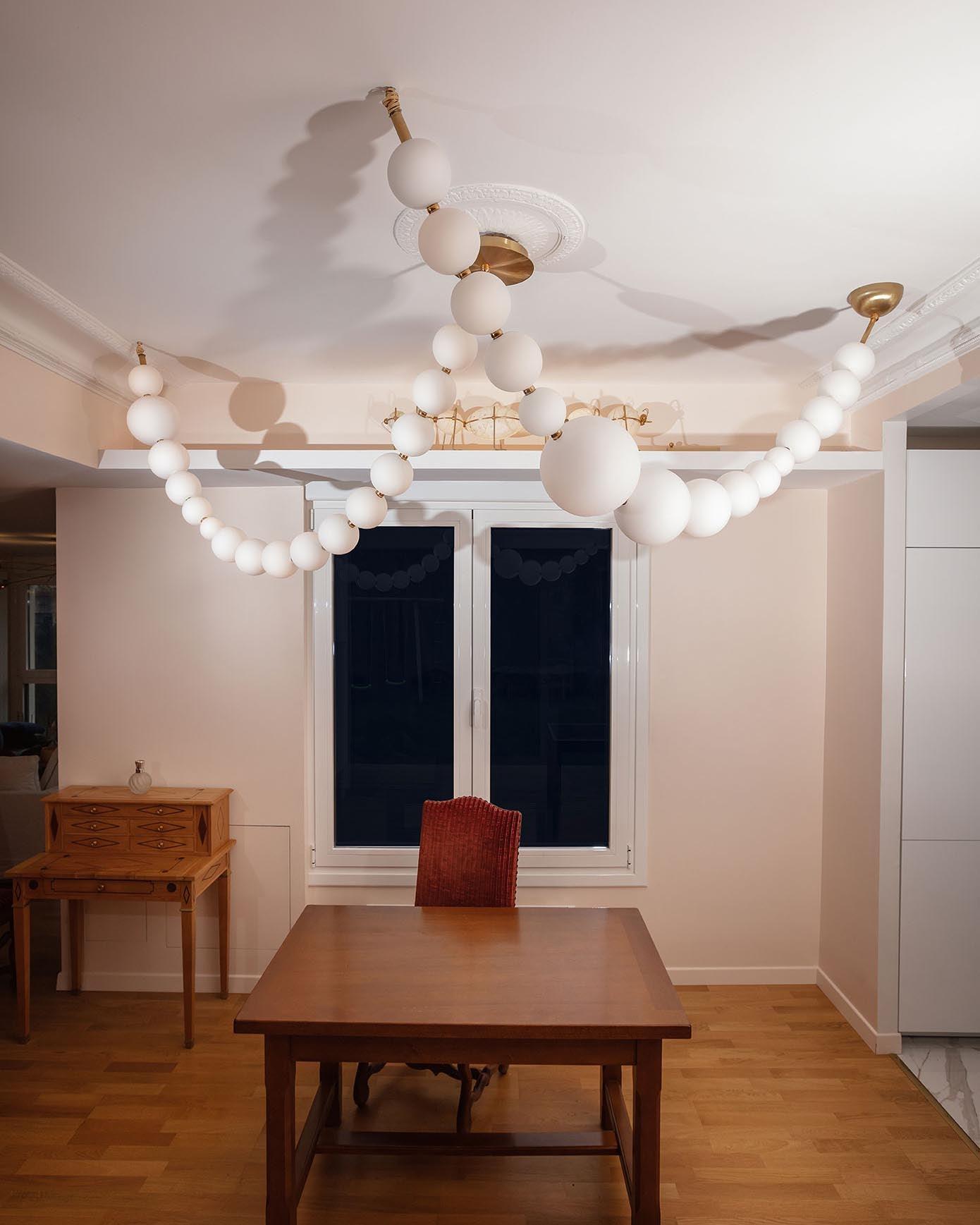 Petal Chandelier Collier de Perles Luxueux - Neutralighting