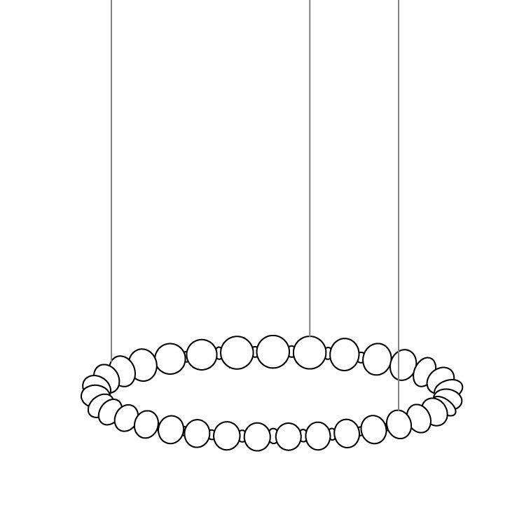 Petal Chandelier Collier de Perles Luxueux - Neutralighting